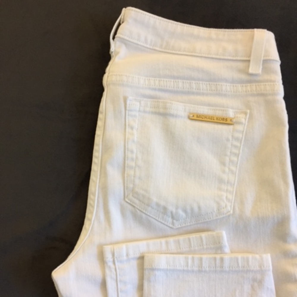 MICHAEL Michael Kors Skinny Ankle Jeans in White